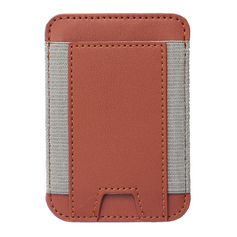 Compatible with MagSafe Magnetic Leather Phone Card Holder Bag Mini Card Storage Pouch for Back of Cell Phone