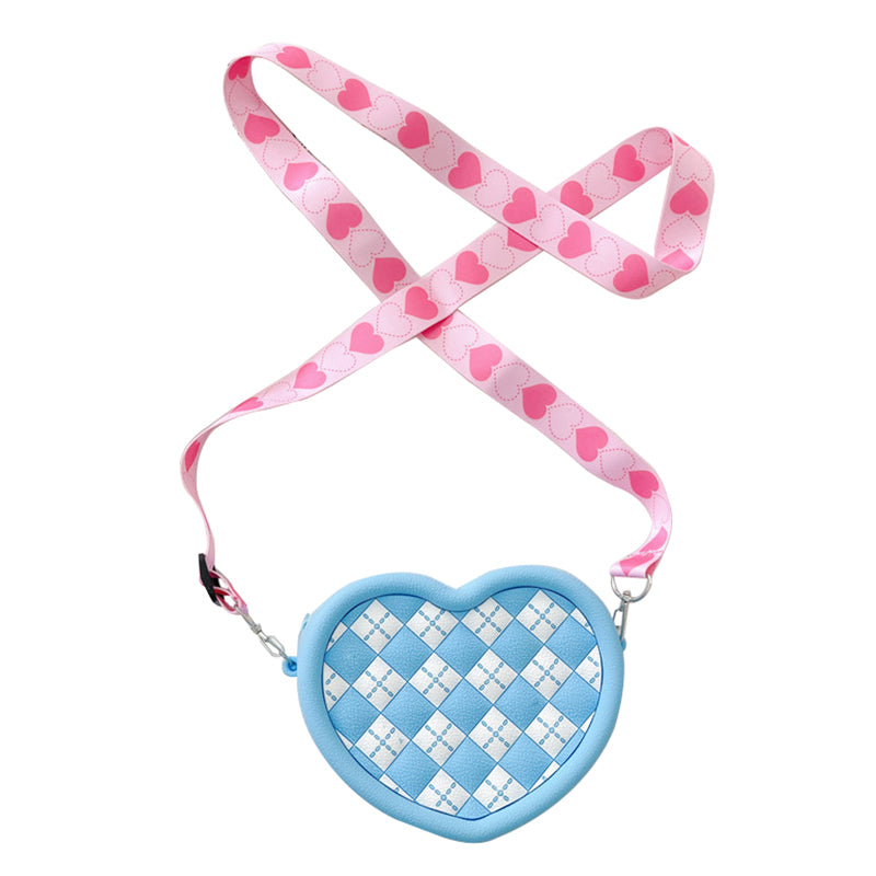 Women Cute Heart Shape Small Shoulder Bag Silicone Crossbody Bag Birthday Gift