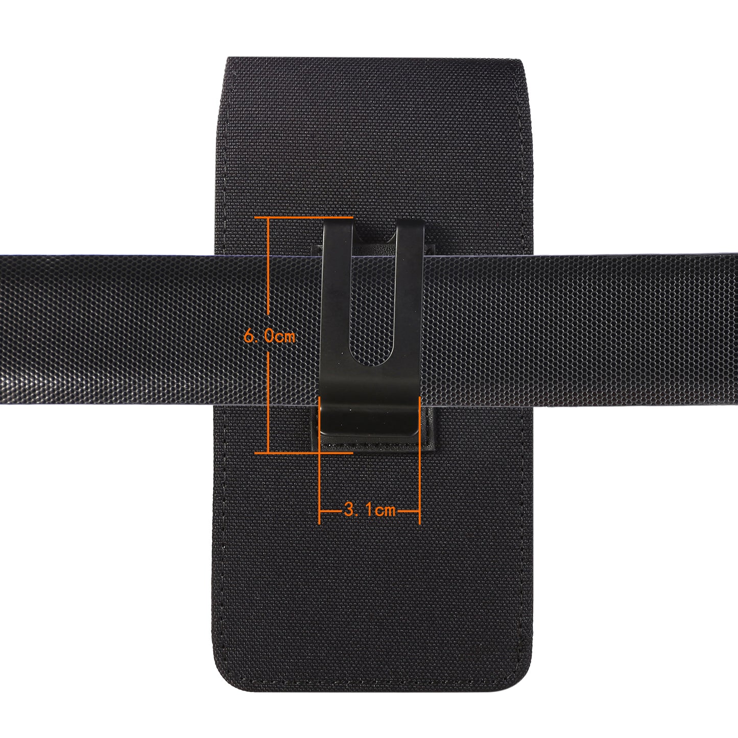 Phone Holster Waist Bag for 5.5-6.5 inch Phone , Nylon+PU Leather Card Holder Pouch, Size: 16.5*8.6*2CM