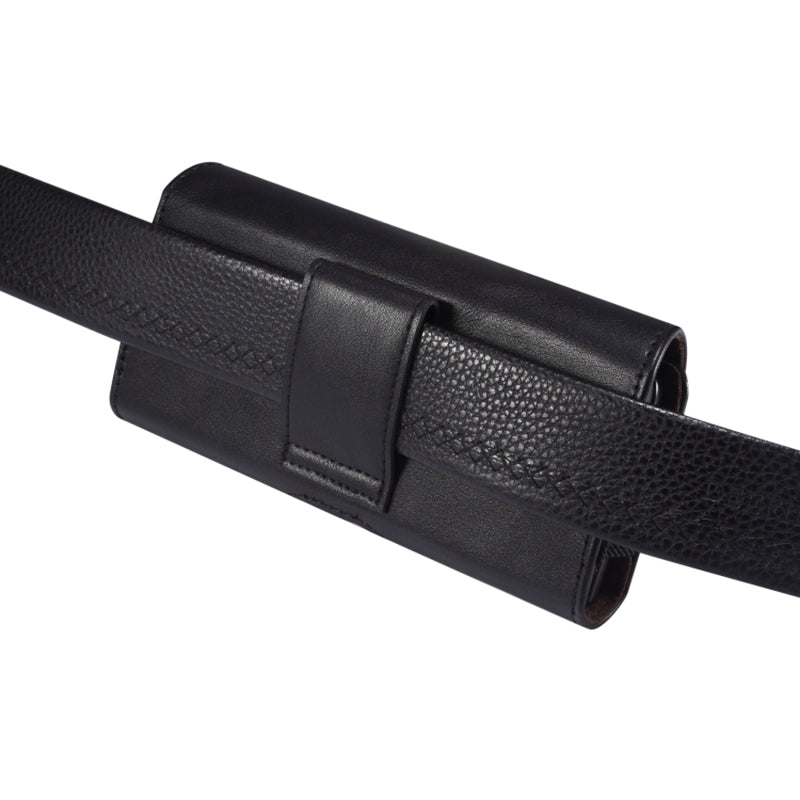 PU Leather Horizontal Holster for Universal Folding Phones, 16.8 x 8 x 2.5 Waist Belt Bag Carrying Phone Pouch