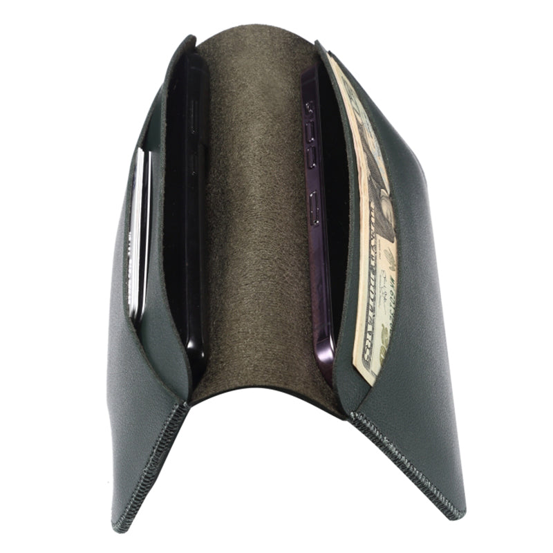 19x10x0.7cm Cell Phone Wallet PU Leather Clutch Bag Card Holder Storage Bag for 5.5-6 inch Mobile Phone, Size L
