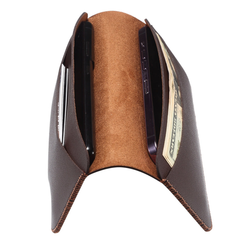 19x10x0.7cm Cell Phone Wallet PU Leather Clutch Bag Card Holder Storage Bag for 5.5-6 inch Mobile Phone, Size L