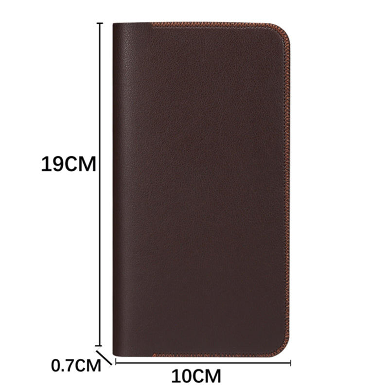 19x10x0.7cm Cell Phone Wallet PU Leather Clutch Bag Card Holder Storage Bag for 5.5-6 inch Mobile Phone, Size L