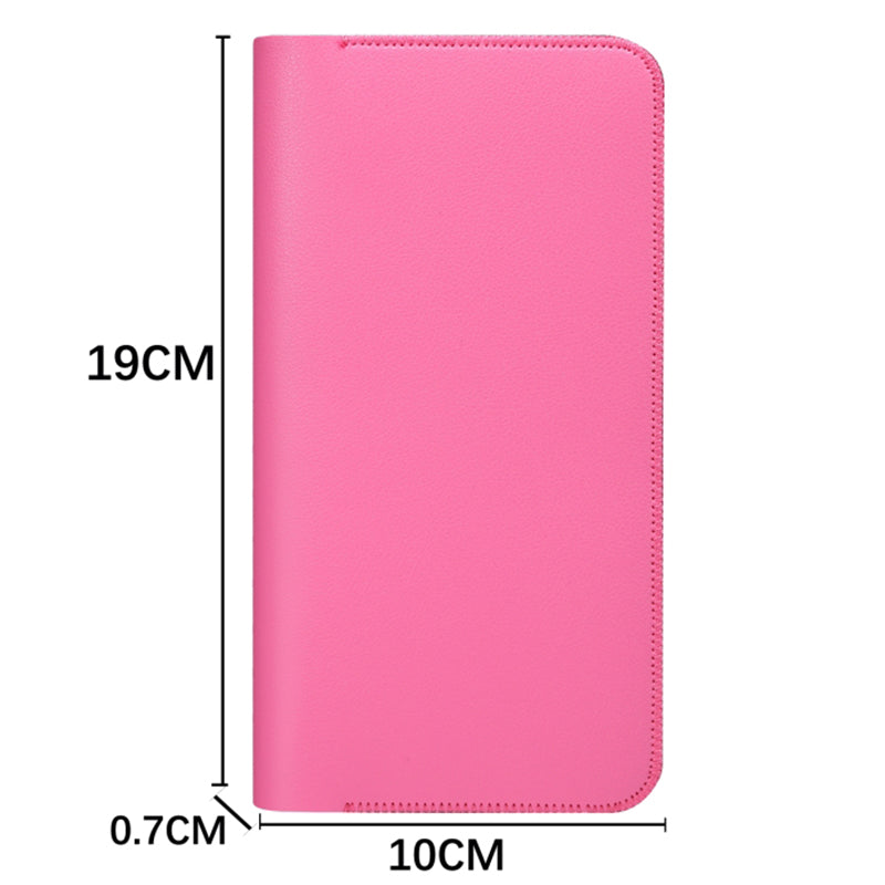 19x10x0.7cm Cell Phone Wallet PU Leather Clutch Bag Card Holder Storage Bag for 5.5-6 inch Mobile Phone, Size L