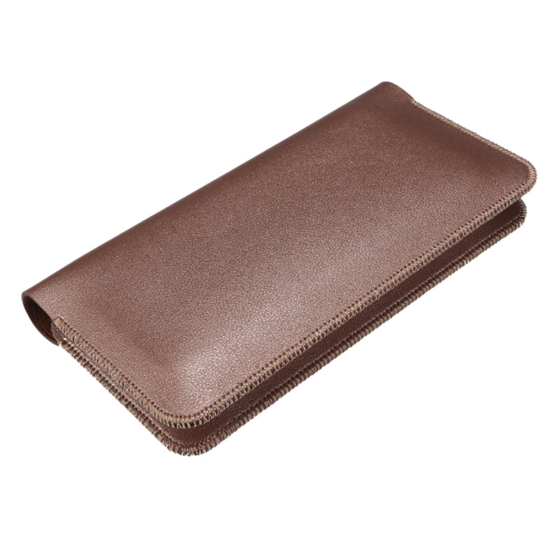 19x10x0.7cm Cell Phone Wallet PU Leather Clutch Bag Card Holder Storage Bag for 5.5-6 inch Mobile Phone, Size L
