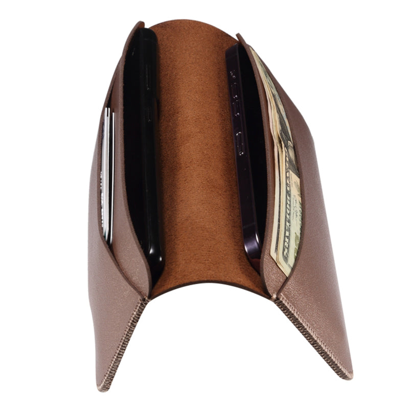 19x10x0.7cm Cell Phone Wallet PU Leather Clutch Bag Card Holder Storage Bag for 5.5-6 inch Mobile Phone, Size L