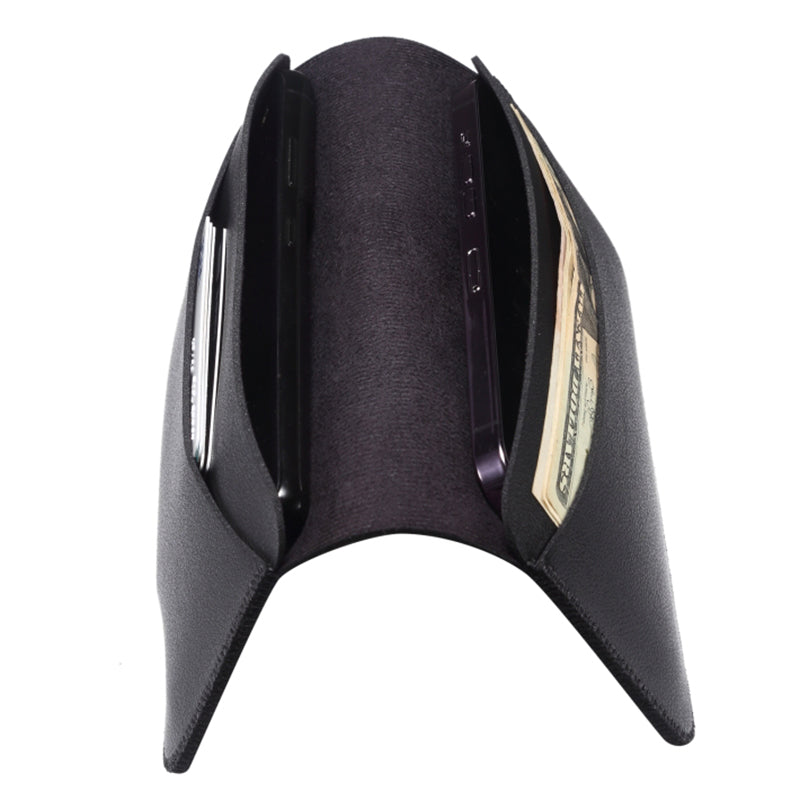 19x10x0.7cm Cell Phone Wallet PU Leather Clutch Bag Card Holder Storage Bag for 5.5-6 inch Mobile Phone, Size L