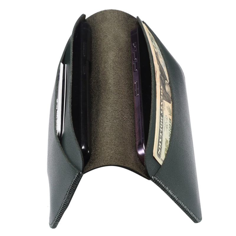 19.5x10x0.7cm PU Leather Phone Wallet Storage Bag Card Holder Handbag for 6.7-6.9 inch Phone, Size XL