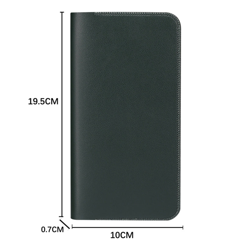 19.5x10x0.7cm PU Leather Phone Wallet Storage Bag Card Holder Handbag for 6.7-6.9 inch Phone, Size XL