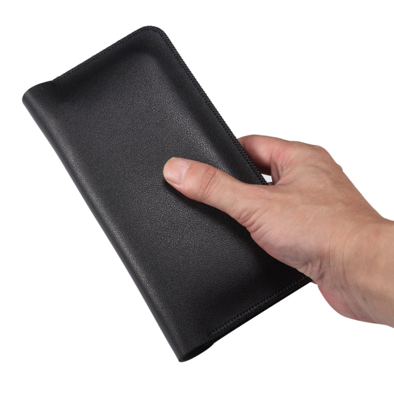 19.5x10x0.7cm PU Leather Phone Wallet Storage Bag Card Holder Handbag for 6.7-6.9 inch Phone, Size XL
