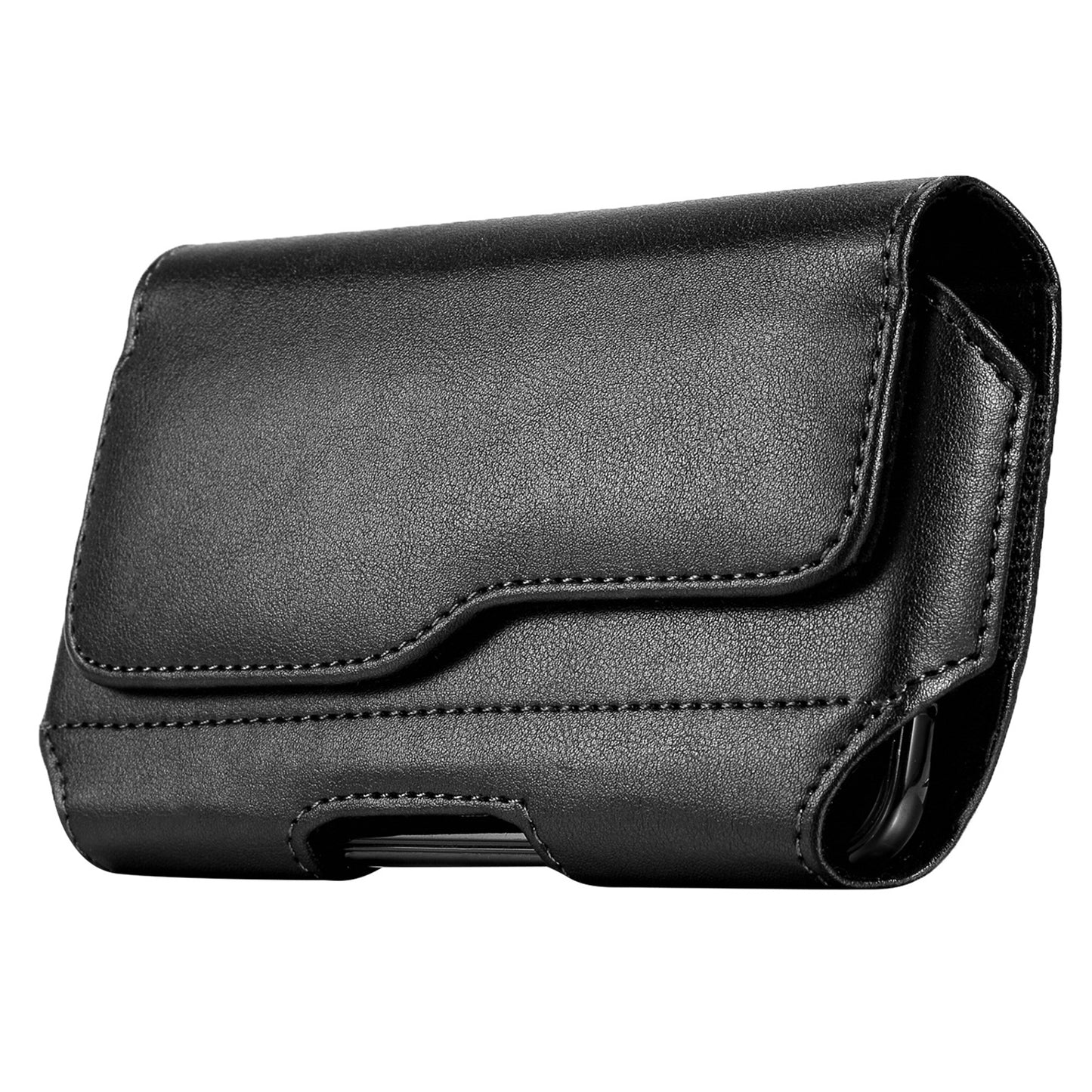 Horizontal Phone Belt Bag Shockproof PU Leather Waist Pouch for Universal Cell Phones