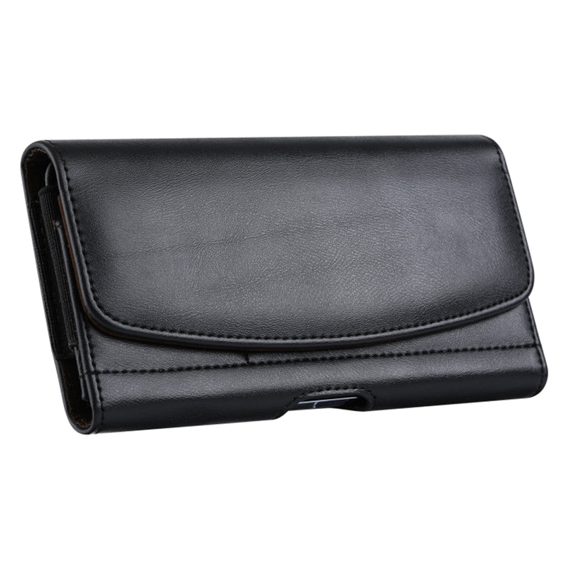 Card Slots Cell Phone Belt Bag Anti-Drop PU Leather Waist Phone Pouch with Magnetic Closure