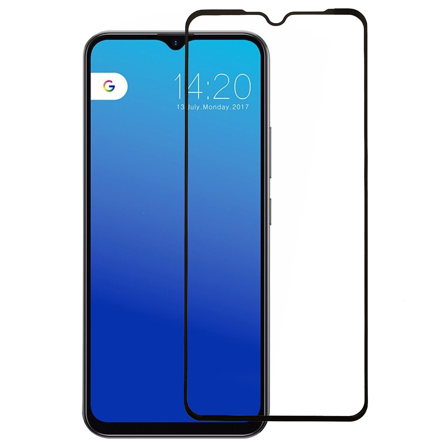 Silk Printing Tempered Glass Film for Philips Xenium S6505, Full Glue Anti-explosion HD Clear Full Screen Protector