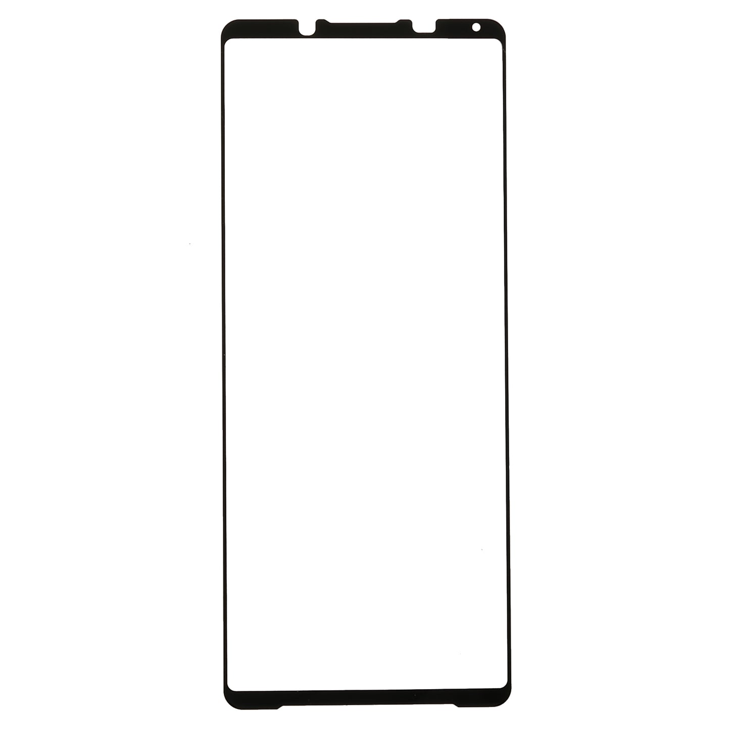 For Sony Xperia 1 V Silk Printing Full Glue Phone Screen Protector Tempered Glass Black Edge Screen Film