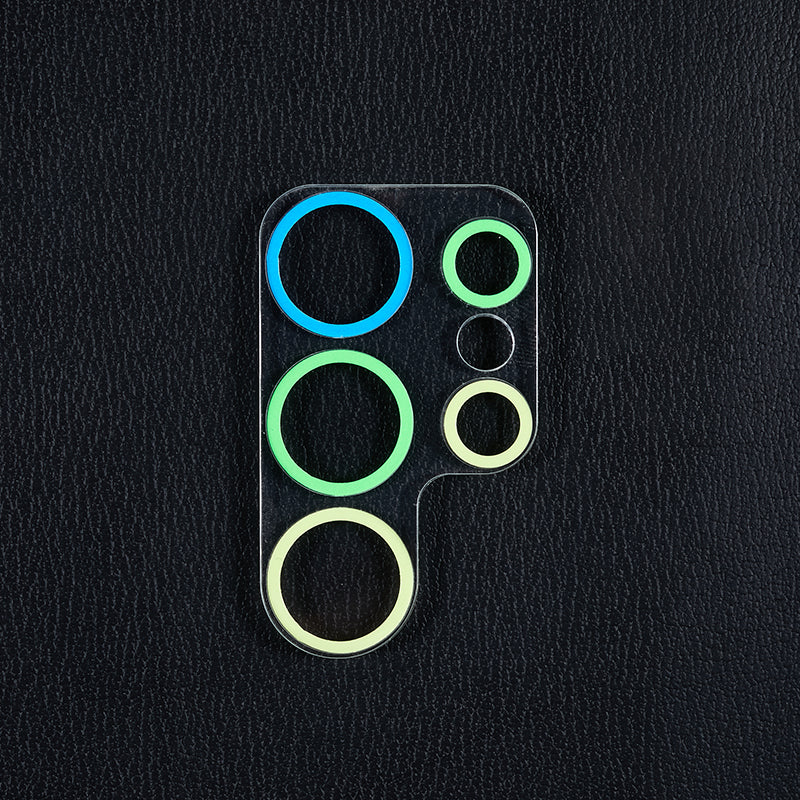 MKADI For Samsung Galaxy S23 Ultra Luminous Tempered Glass Camera Lens Protector Anti-scratch Film