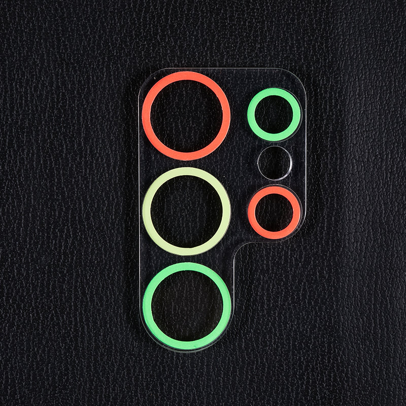 MKADI For Samsung Galaxy S23 Ultra Luminous Tempered Glass Camera Lens Protector Anti-scratch Film