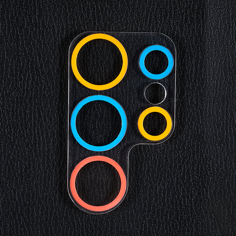 MKADI For Samsung Galaxy S23 Ultra Luminous Tempered Glass Camera Lens Protector Anti-scratch Film