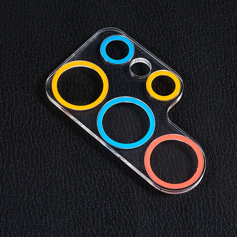 MKADI For Samsung Galaxy S23 Ultra Luminous Tempered Glass Camera Lens Protector Anti-scratch Film