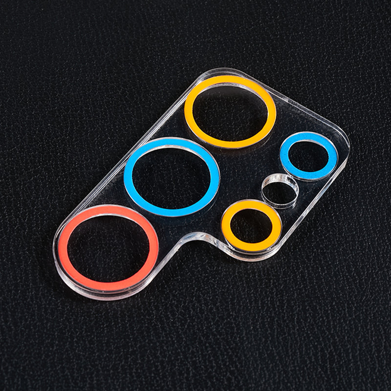 MKADI For Samsung Galaxy S23 Ultra Luminous Tempered Glass Camera Lens Protector Anti-scratch Film