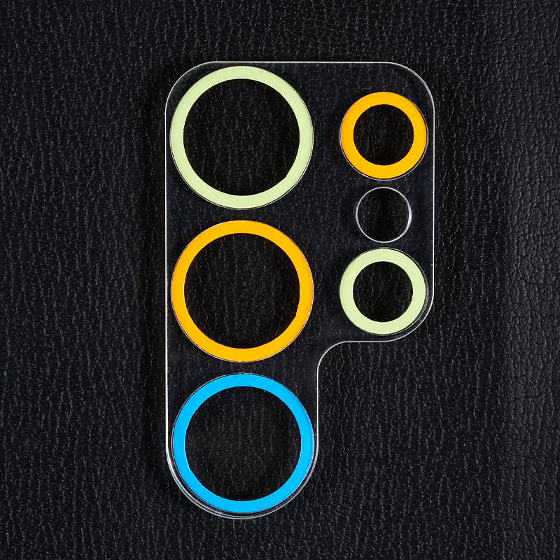 MKADI For Samsung Galaxy S23 Ultra Luminous Tempered Glass Camera Lens Protector Anti-scratch Film