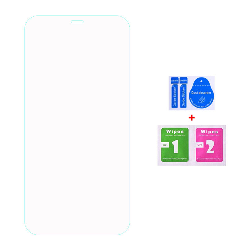 100Pcs For iPhone 12 6.1 inch / 12 Pro 6.1 inch HD Anti-scratch Film Arc Edge Tempered Glass Phone Screen Protector