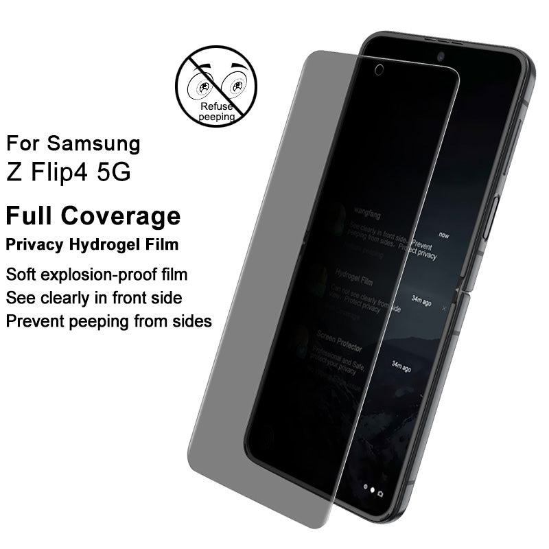IMAK Hydrogel Film III For Samsung Galaxy Z Flip4 5G Anti-Spy TPU Phone Screen Film Full Screen Protector
