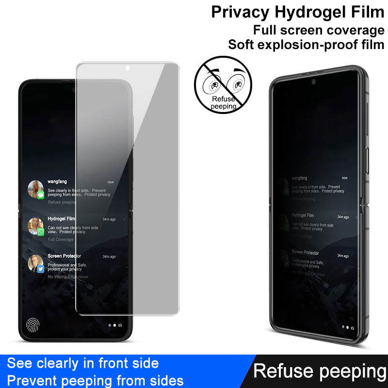 IMAK Hydrogel Film III For Samsung Galaxy Z Flip4 5G Anti-Spy TPU Phone Screen Film Full Screen Protector