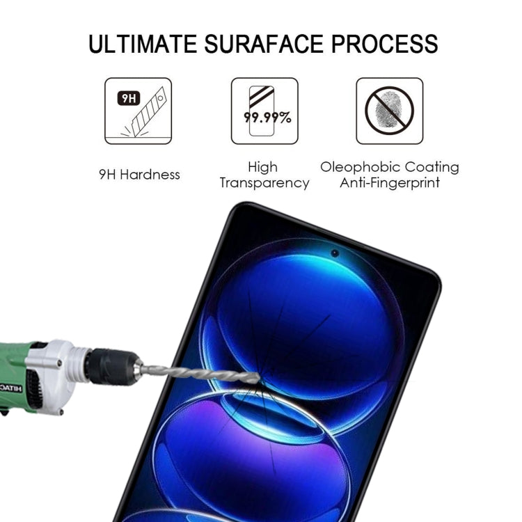 For Xiaomi Redmi Note 12 4G Full Glue Phone Screen Protector Silk Printing Tempered Glass Full Cover Film