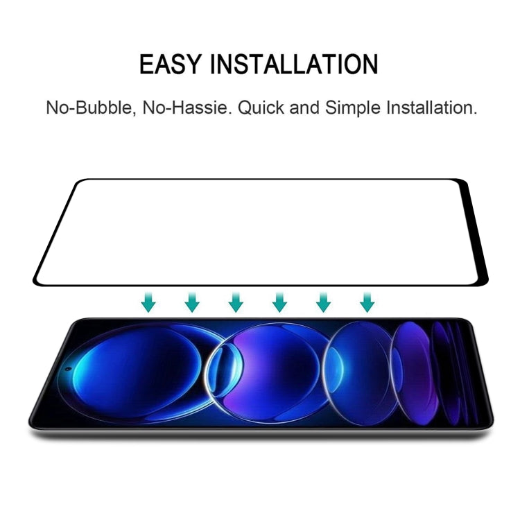 For Xiaomi Redmi Note 12 4G Full Glue Phone Screen Protector Silk Printing Tempered Glass Full Cover Film