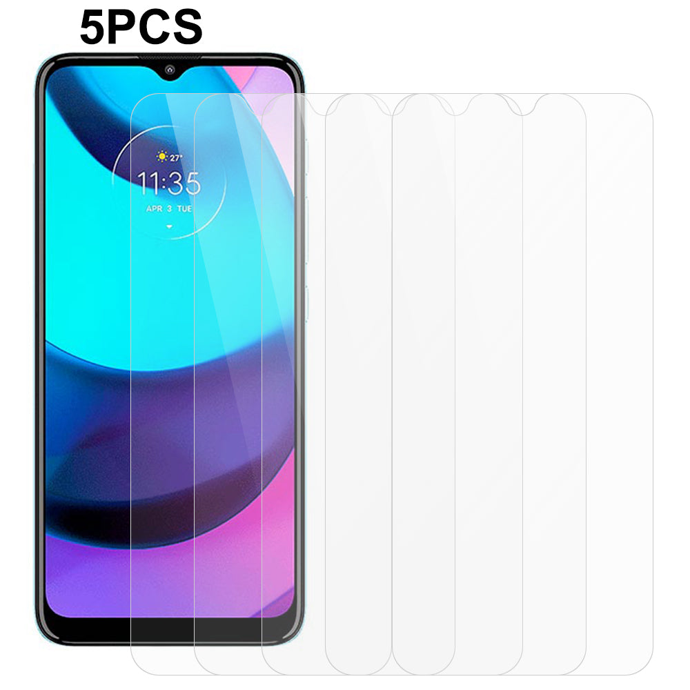 5Pcs / Pack 0.3mm Screen Protector for Motorola Moto E20 , 2.5D High Definition Tempered Glass Film