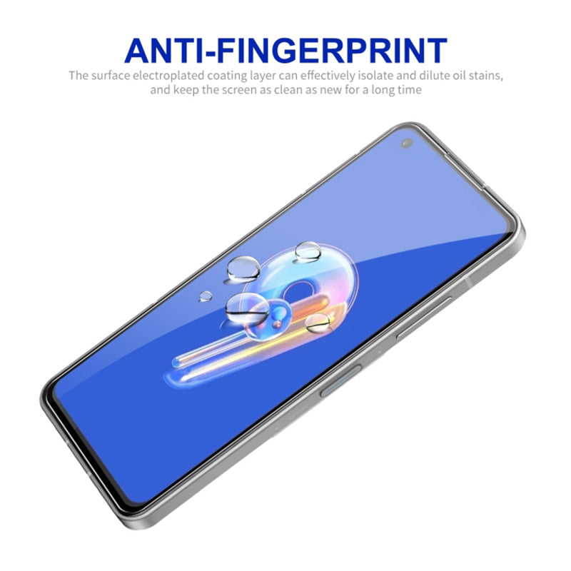 For Asus Zenfone 9 5G Full Glue Phone Full Screen Protector Silk Printing Ultra Clear Tempered Glass Film