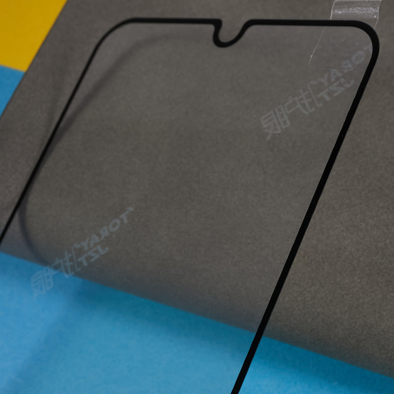 For Samsung Galaxy A14 5G / 4G Purple Light Full Glue Tempered Glass Film Black Edge Silk Printing Full Screen Protector