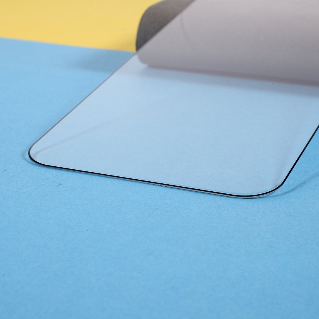 For iPhone 15 High Aluminium-silicon Glass Film Silk Printing Anti-Dust Full Screen Protector
