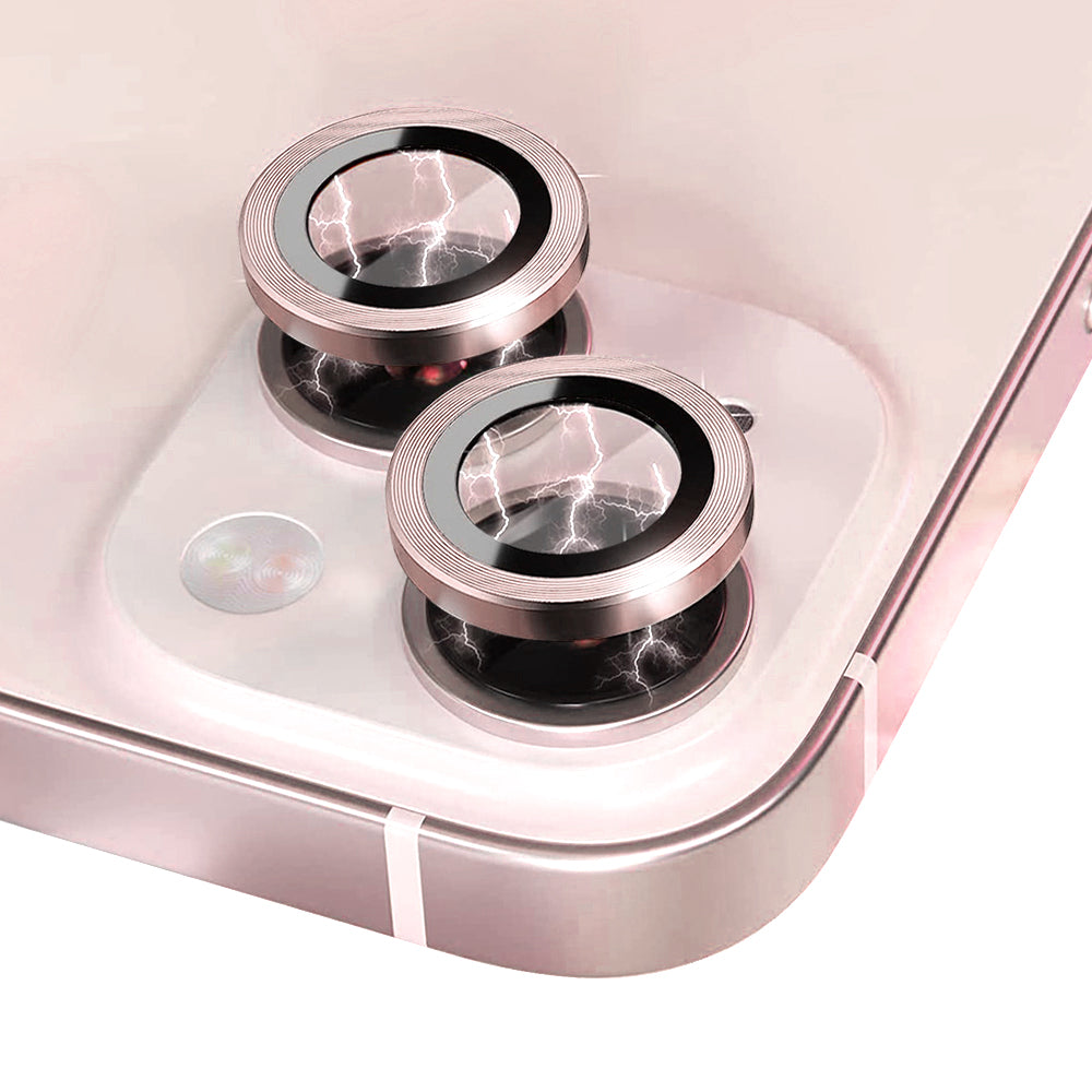 NORTHJO For iPhone 13 mini 5.4 inch / 13 6.1 inch 1 Set Camera Lens Protector CD Vein Metal Ring Tempered Glass Lens Film