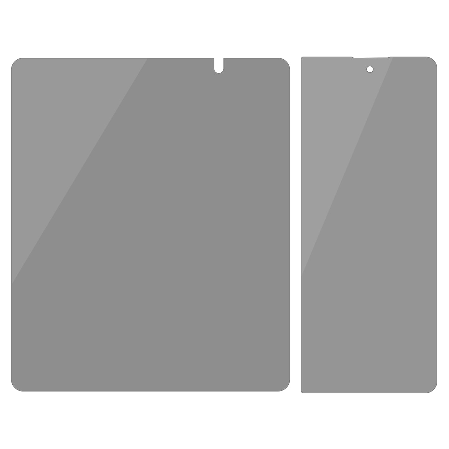 For Samsung Galaxy Z Fold4 5G Matte Privacy Film Shatterproof Front and Back Screen PET Protector