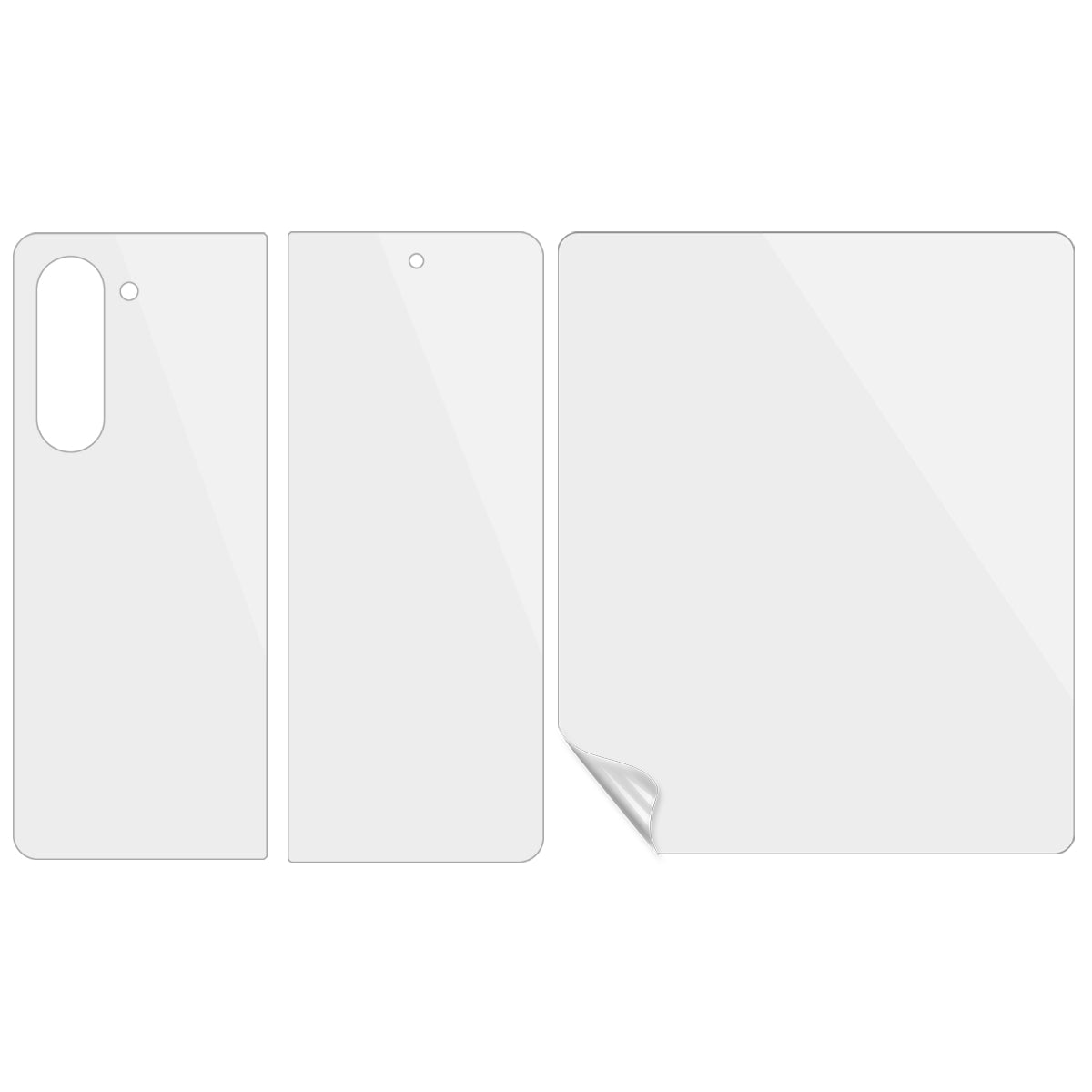 1 Set Front and Back Hydrogel Film for Samsung Galaxy Z Fold5 5G , TPU+PET Front Screen Protector + Back Cover