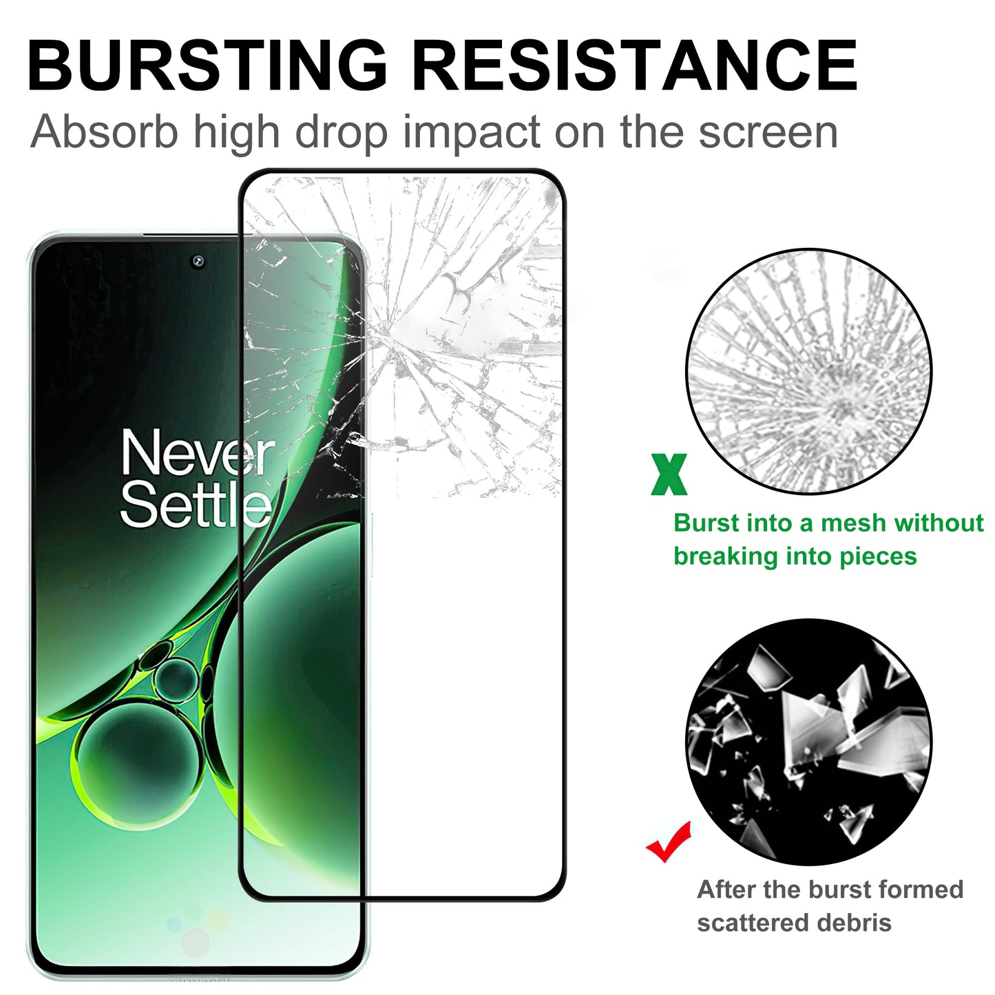 For OnePlus Nord 3 5G Super Clear Cell Phone Screen Protector Black Edge Full Glue AGC Glass Screen Covering Film