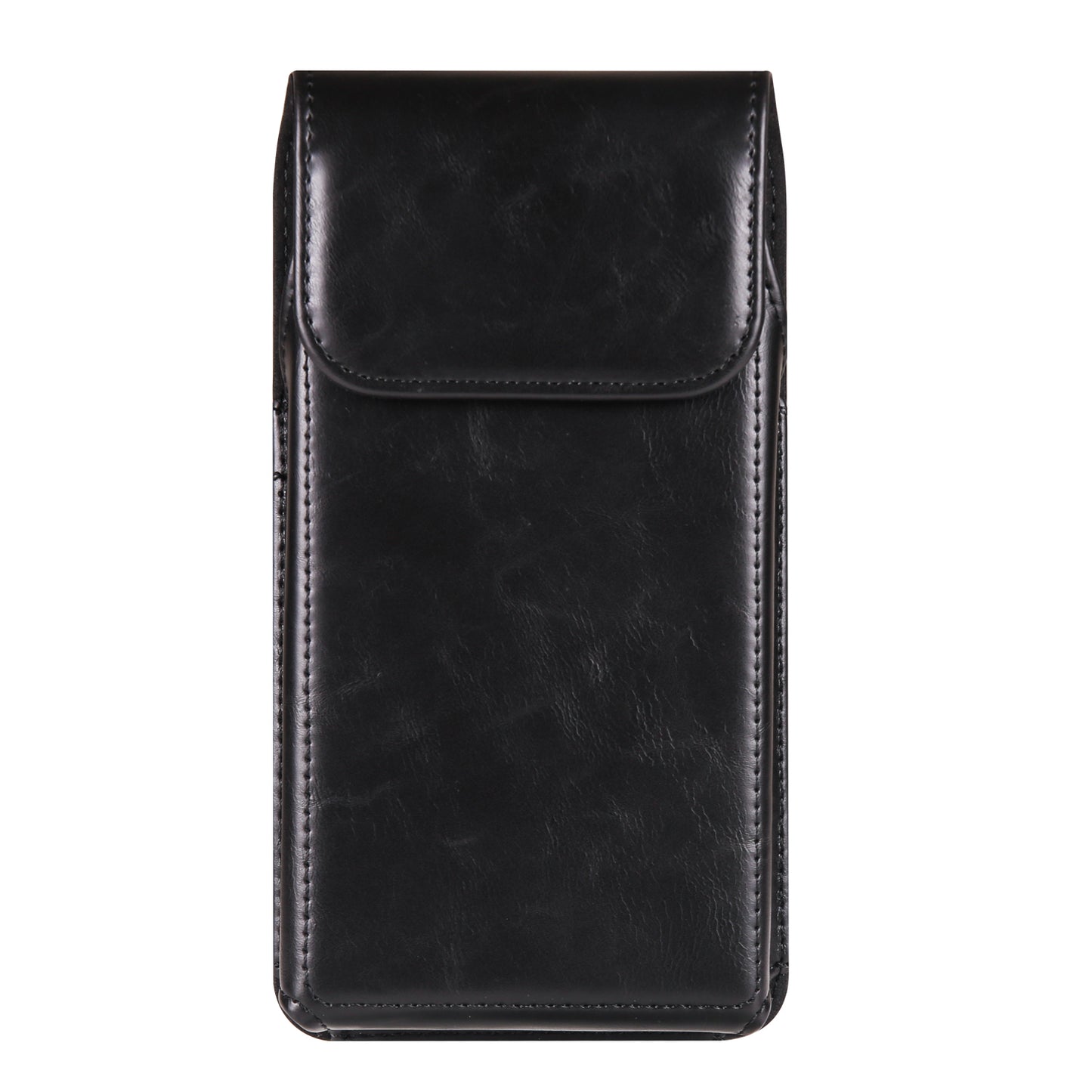 Crazy Horse Texture PU Leather Wasit Phone Pouch for 6.7 Mobile Phone Belt Bag with Back Clip