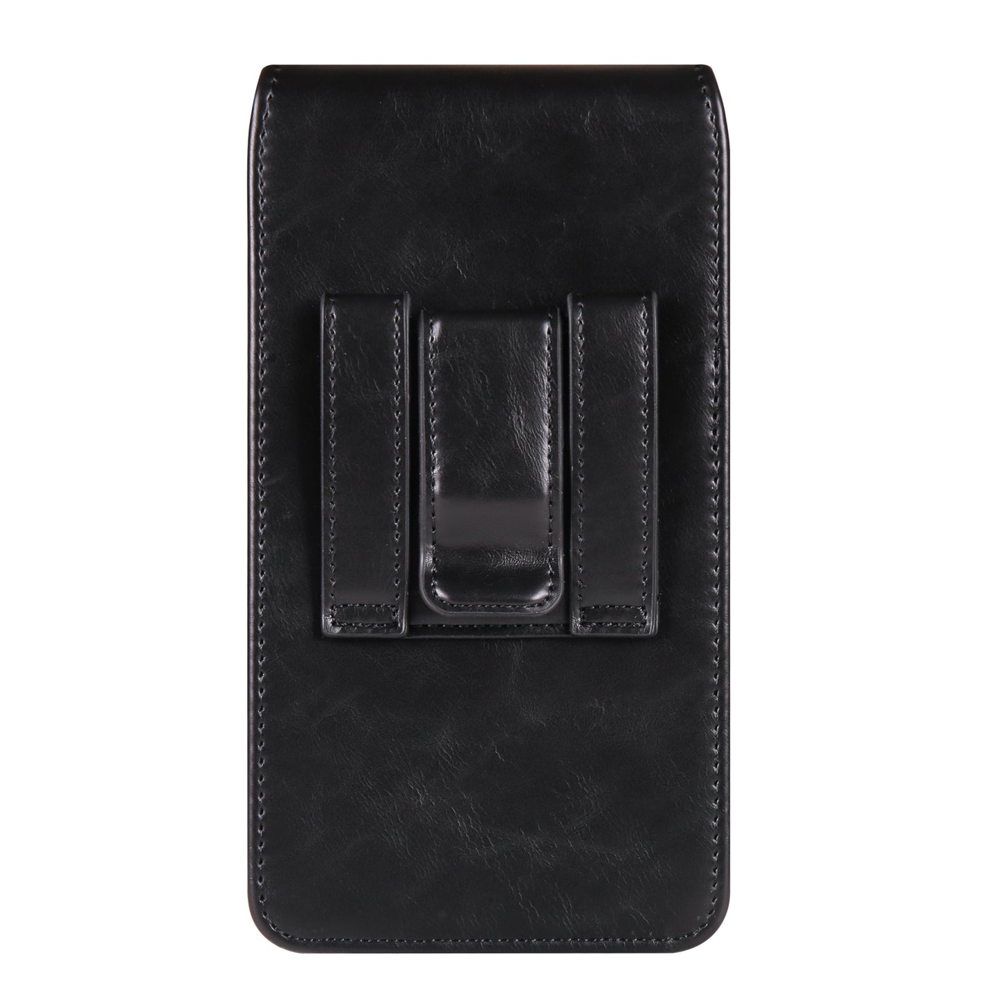 Crazy Horse Texture PU Leather Wasit Phone Pouch for 6.7 Mobile Phone Belt Bag with Back Clip