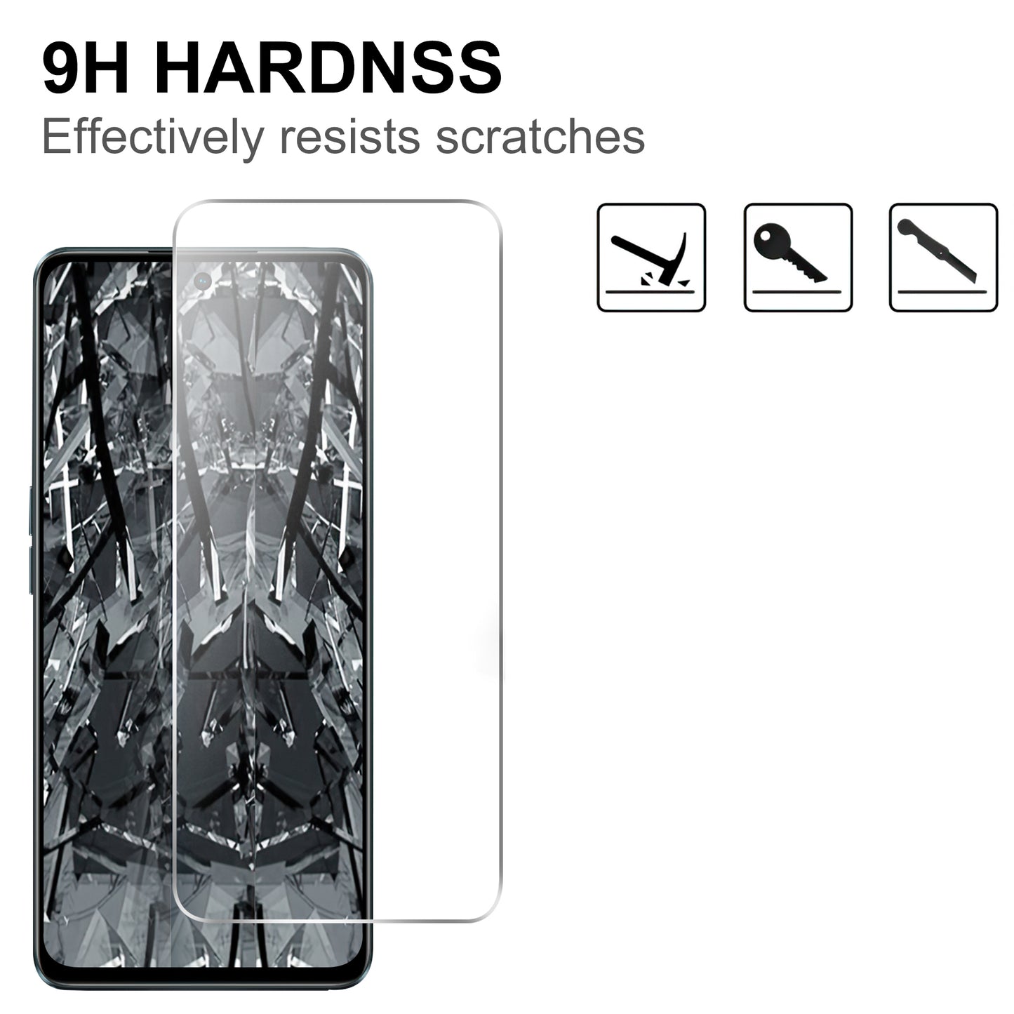 For Oppo K11x 5G Tempered Glass Film HD Clear 2.5D Arc Edge Screen Protector