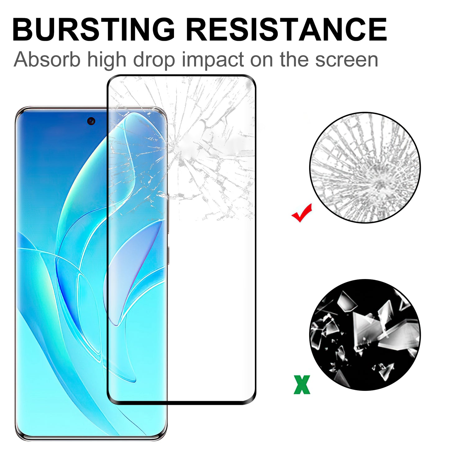 For Huawei Enjoy 60 Pro Full Glue Screen Protector Full Cover Anti-Scratch AGC Glass Black Edge Film