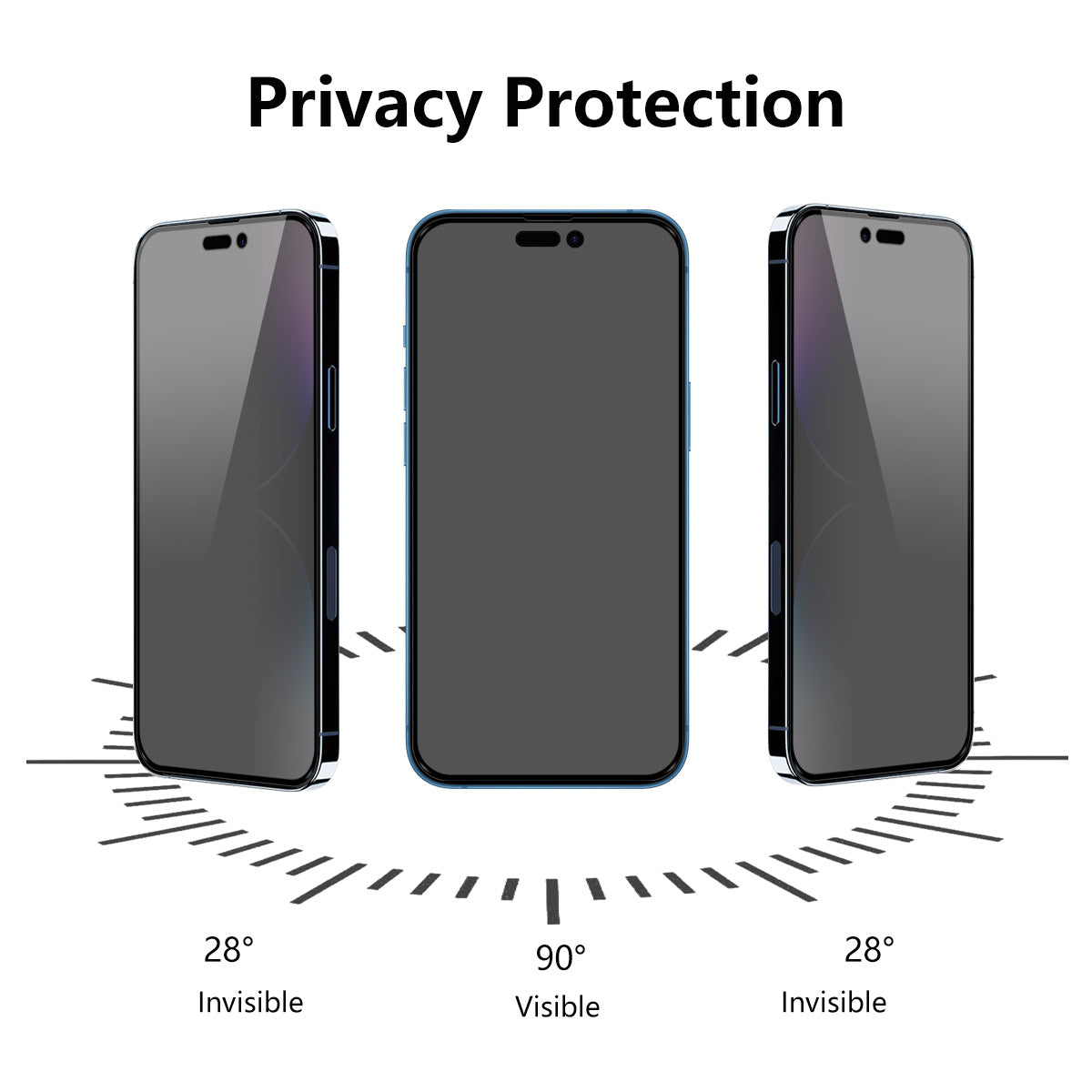 ENKAY HAT PRINCE 2Pcs for iPhone 15 Privacy Screen Protector Tempered Glass 28-degree Anti-peep Anti-glare Film