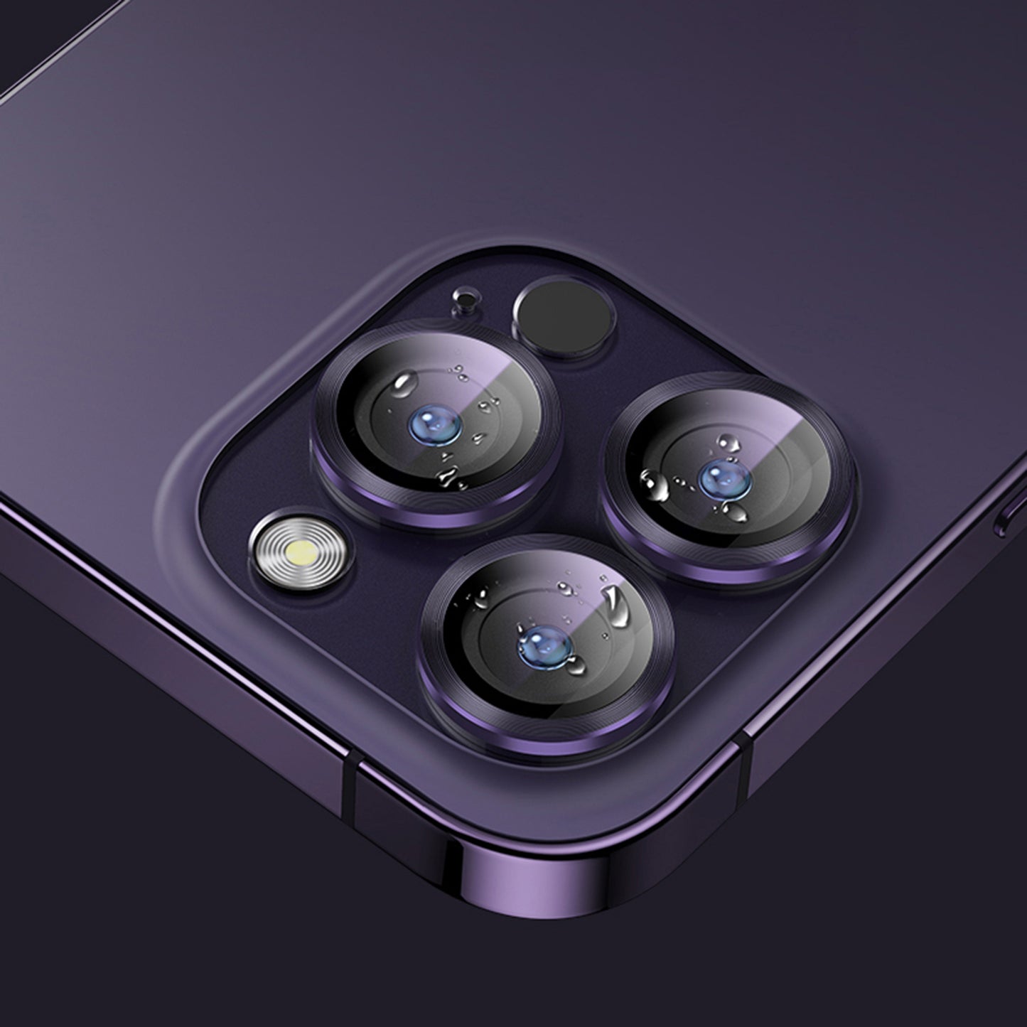 MOMAX For iPhone 14 Pro / 14 Pro Max Camera Lens Protector Set Aluminum Alloy + Tempered Glass Individual Ring Back Lens Cover