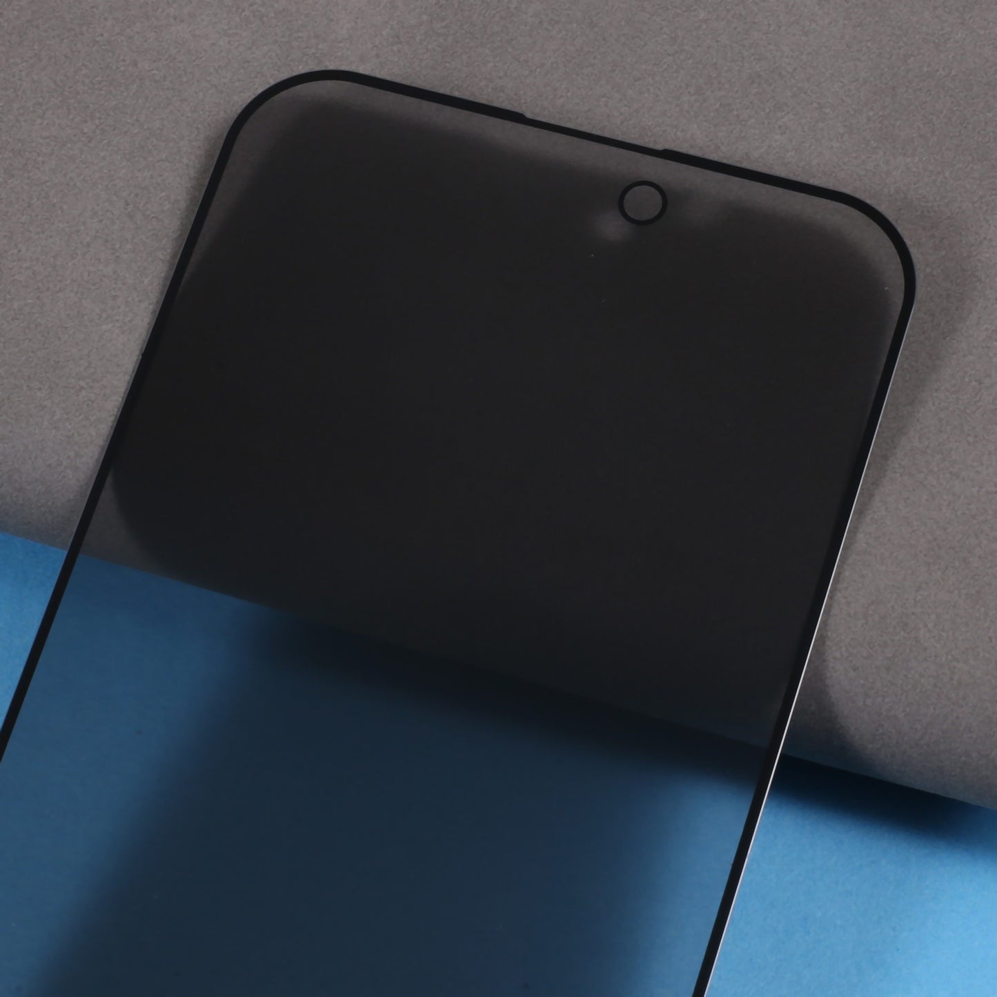 For iPhone 15 Privacy Screen Protector Silk Printing High Aluminium-silicon Glass Full Glue Full Coverage Anti-Spy Film
