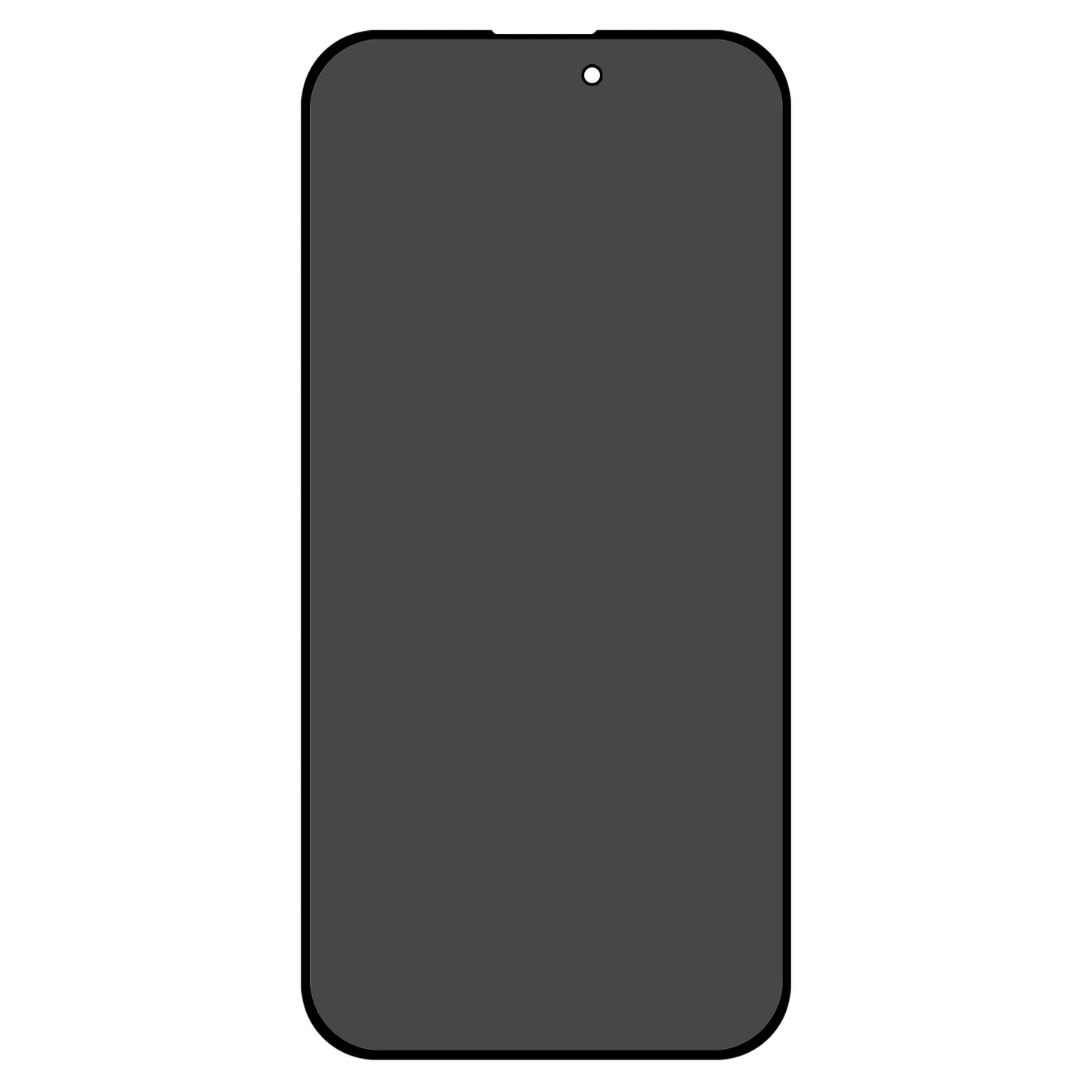 For iPhone 15 Plus Anti-Spy Screen Protector Full Cover Full Glue Silk Printing High Aluminium-silicon Glass Film