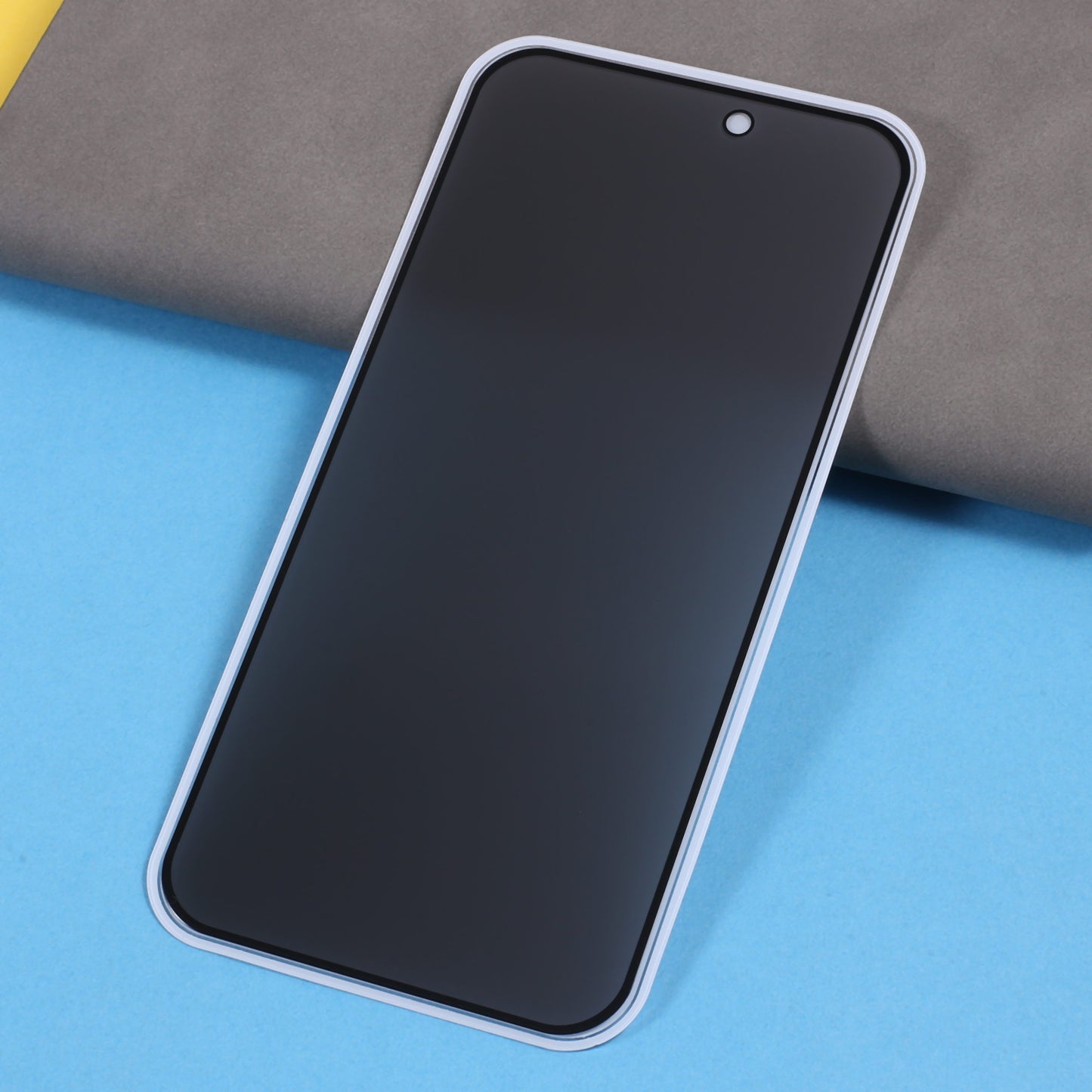 For iPhone 15 Pro Anti-peep High Aluminium-silicon Glass Film Full Glue Silk Printing Full Coverage Screen Protector
