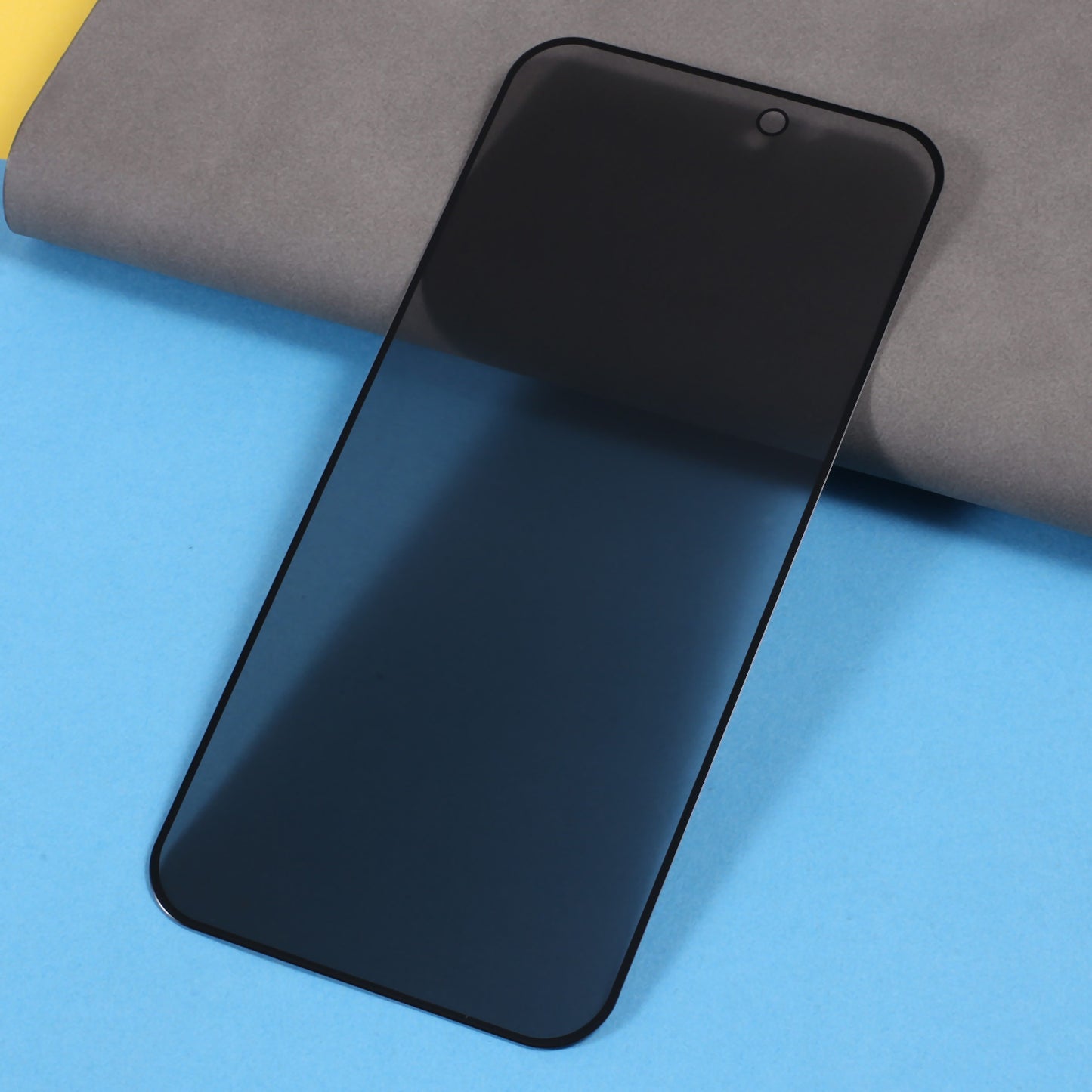For iPhone 15 Pro Anti-peep High Aluminium-silicon Glass Film Full Glue Silk Printing Full Coverage Screen Protector