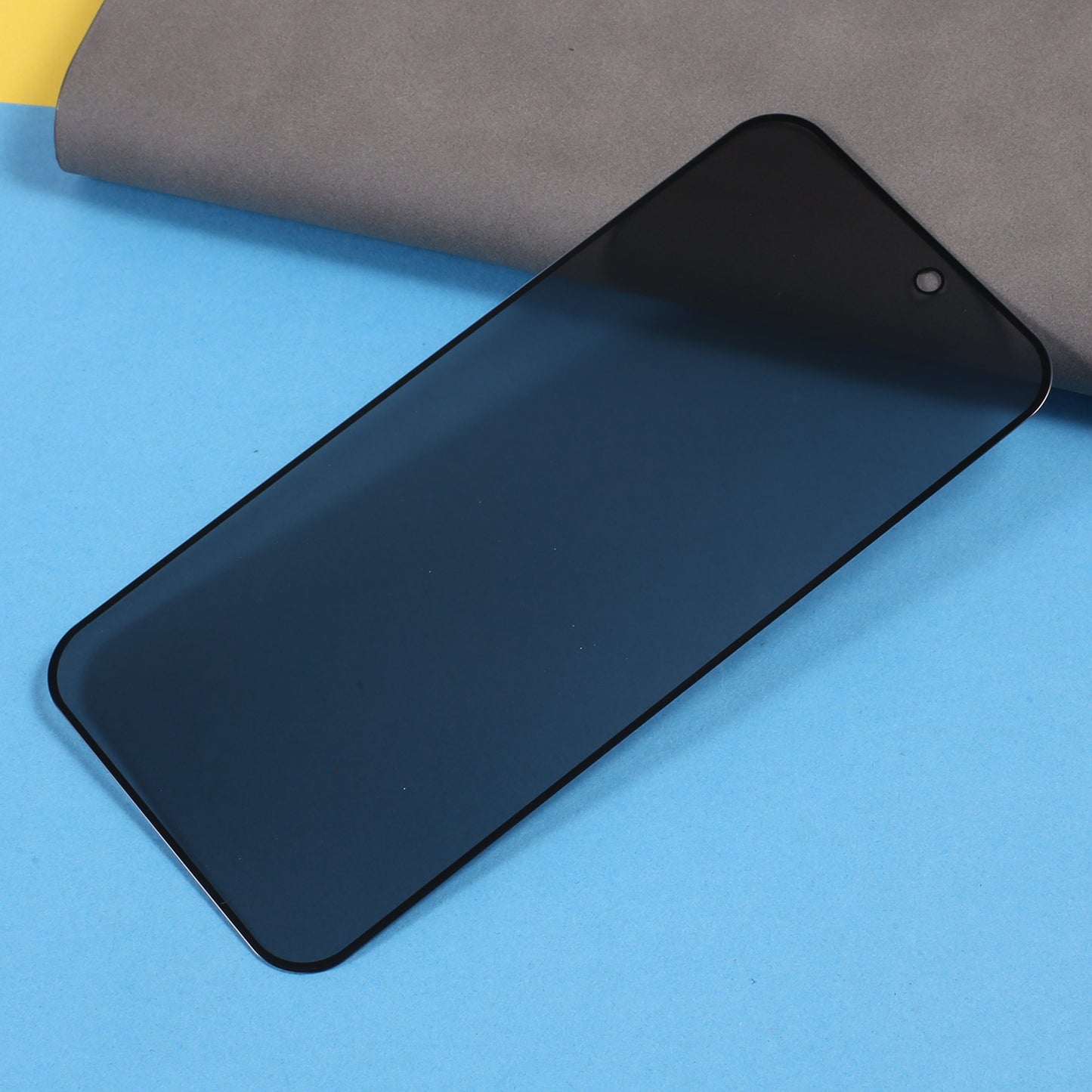 For iPhone 15 Pro Anti-peep High Aluminium-silicon Glass Film Full Glue Silk Printing Full Coverage Screen Protector