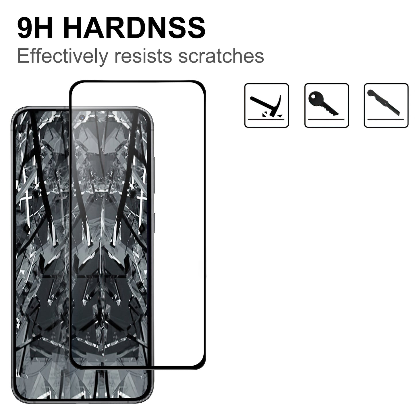 For Samsung Galaxy S23 FE Phone Screen Protector Black Edge Full Glue AGC Glass Screen Film Guard