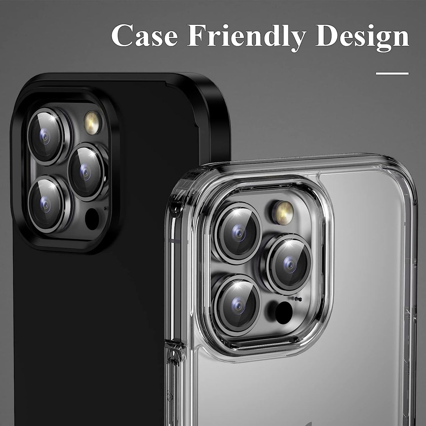 For iPhone 15 Pro / 15 Pro Max Camera Lens Protector Set CD Vein Metal Individual Ring Tempered Glass Lens Film